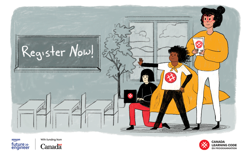 Canada Learning Code Week 2020 teachers banner animation