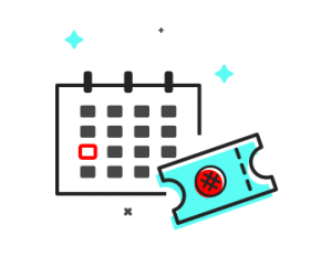 icon of calendar and ticket