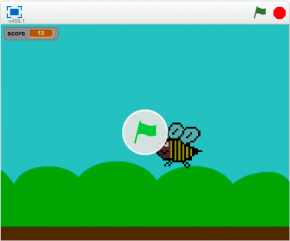 screen shot of Scratch Bee project